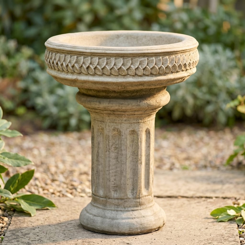 Roman Deco Inspired Bird Bath | Garden Ornament