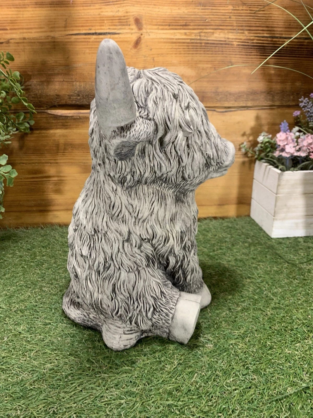 Highland Cow Stone Garden Statue
