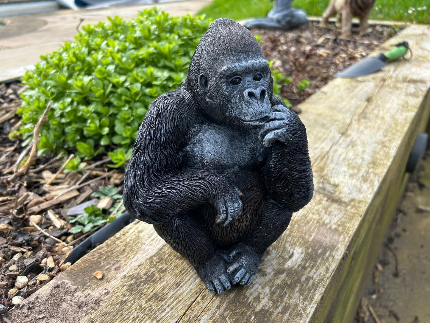 Sitting Gorilla Ornament - Backyard Bliss