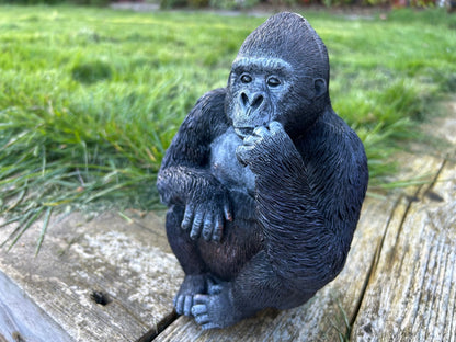 Sitting Gorilla Ornament - Backyard Bliss