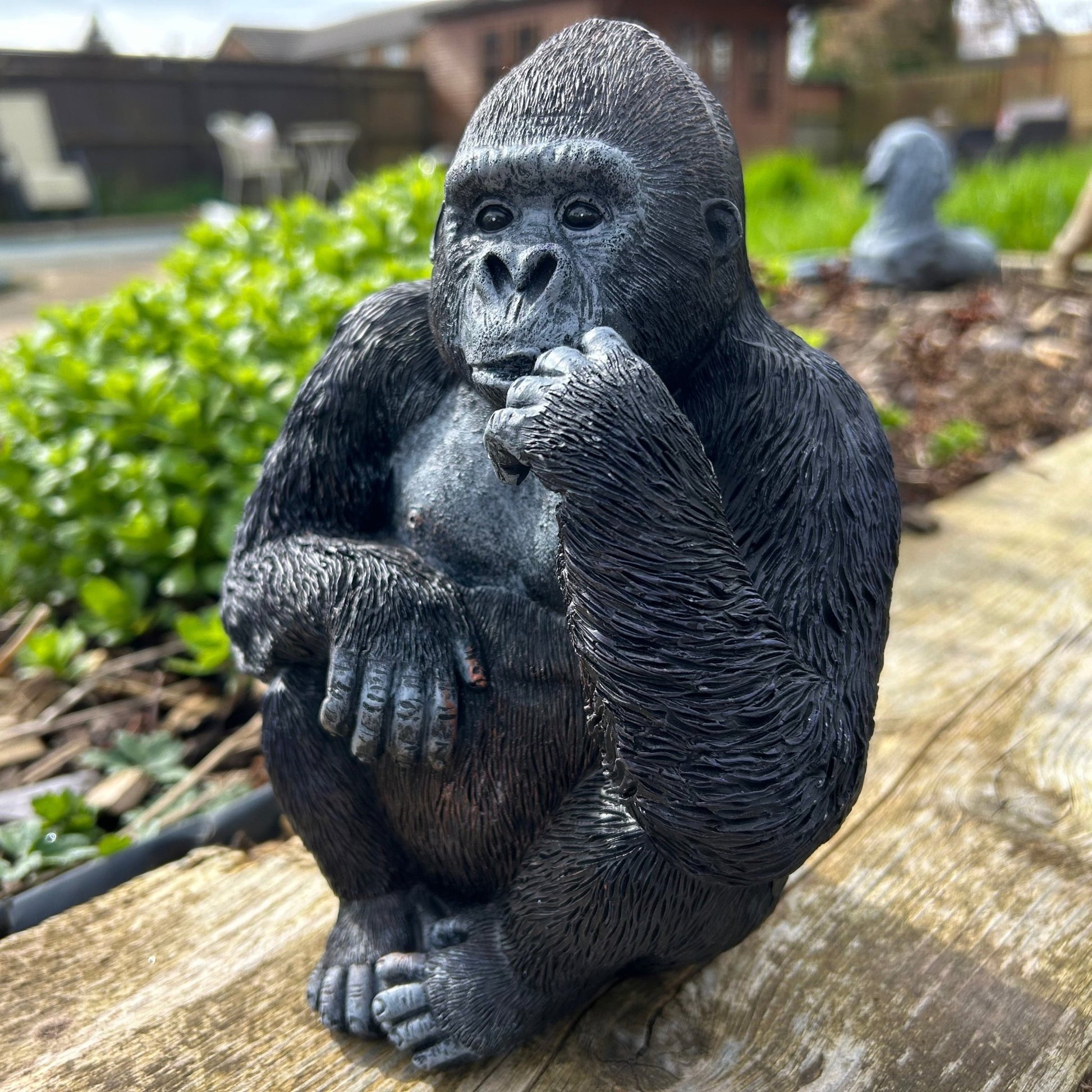Sitting Gorilla Ornament - Backyard Bliss