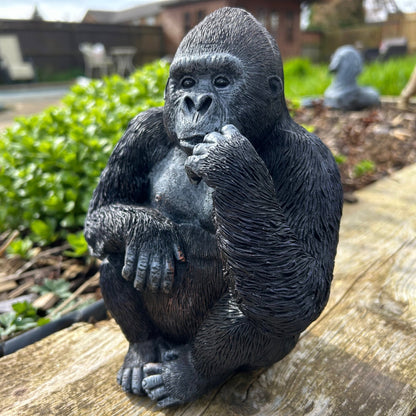 Sitting Gorilla Ornament - Backyard Bliss