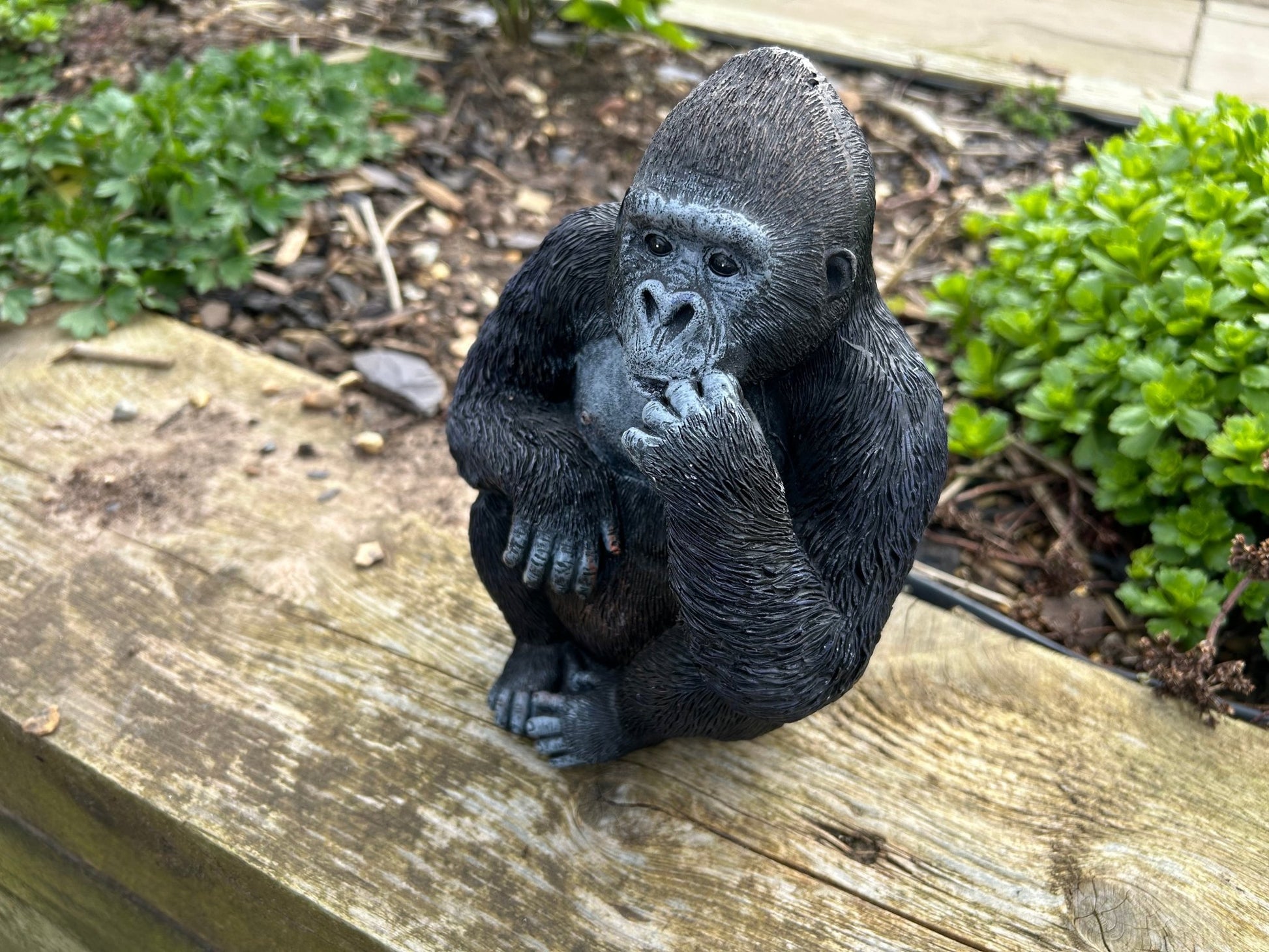 Sitting Gorilla Ornament - Backyard Bliss