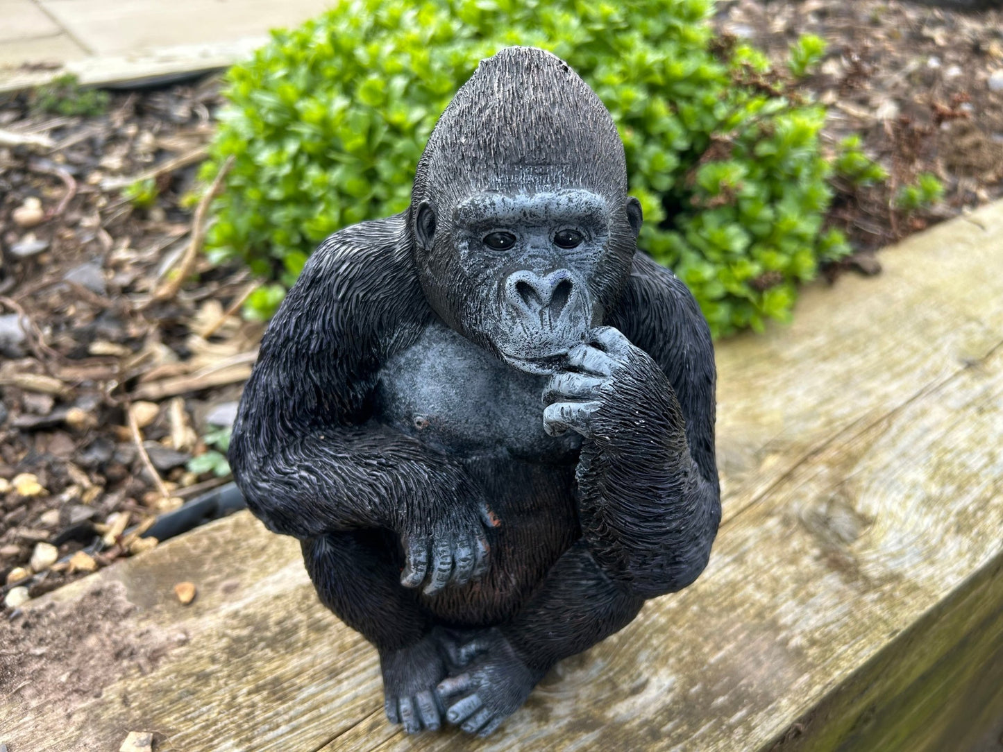 Sitting Gorilla Ornament - Backyard Bliss
