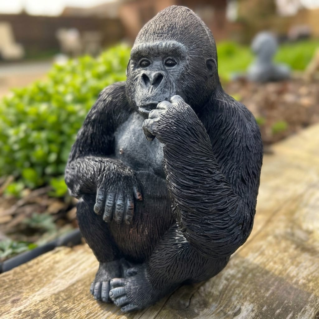 Sitting Gorilla Garden Ornament