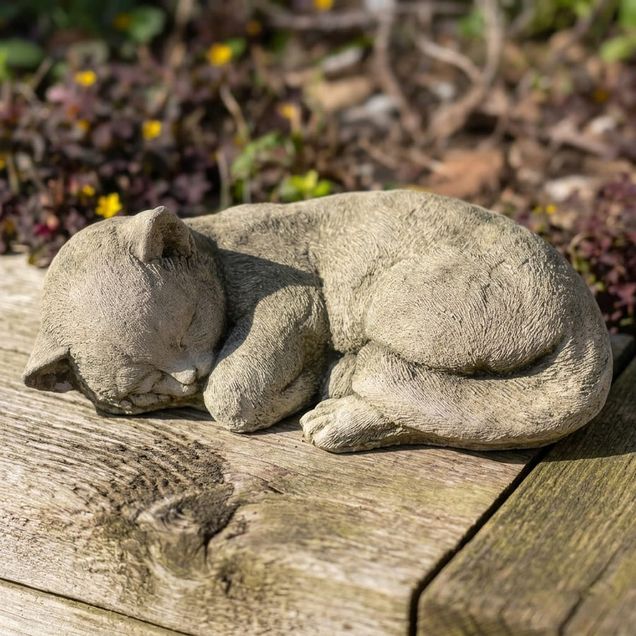 Sleeping Cat Statue