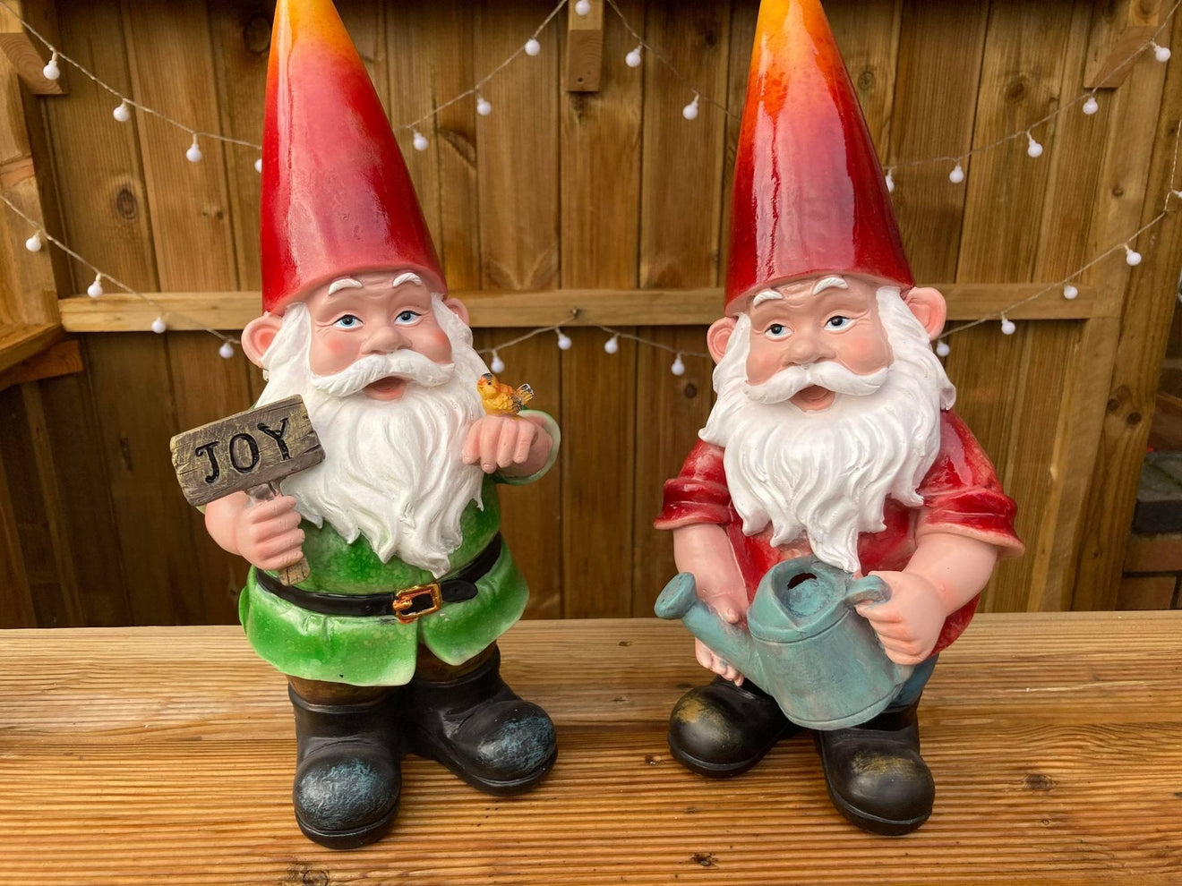 Watering Gnome and Joyful Gnome - Backyard Bliss