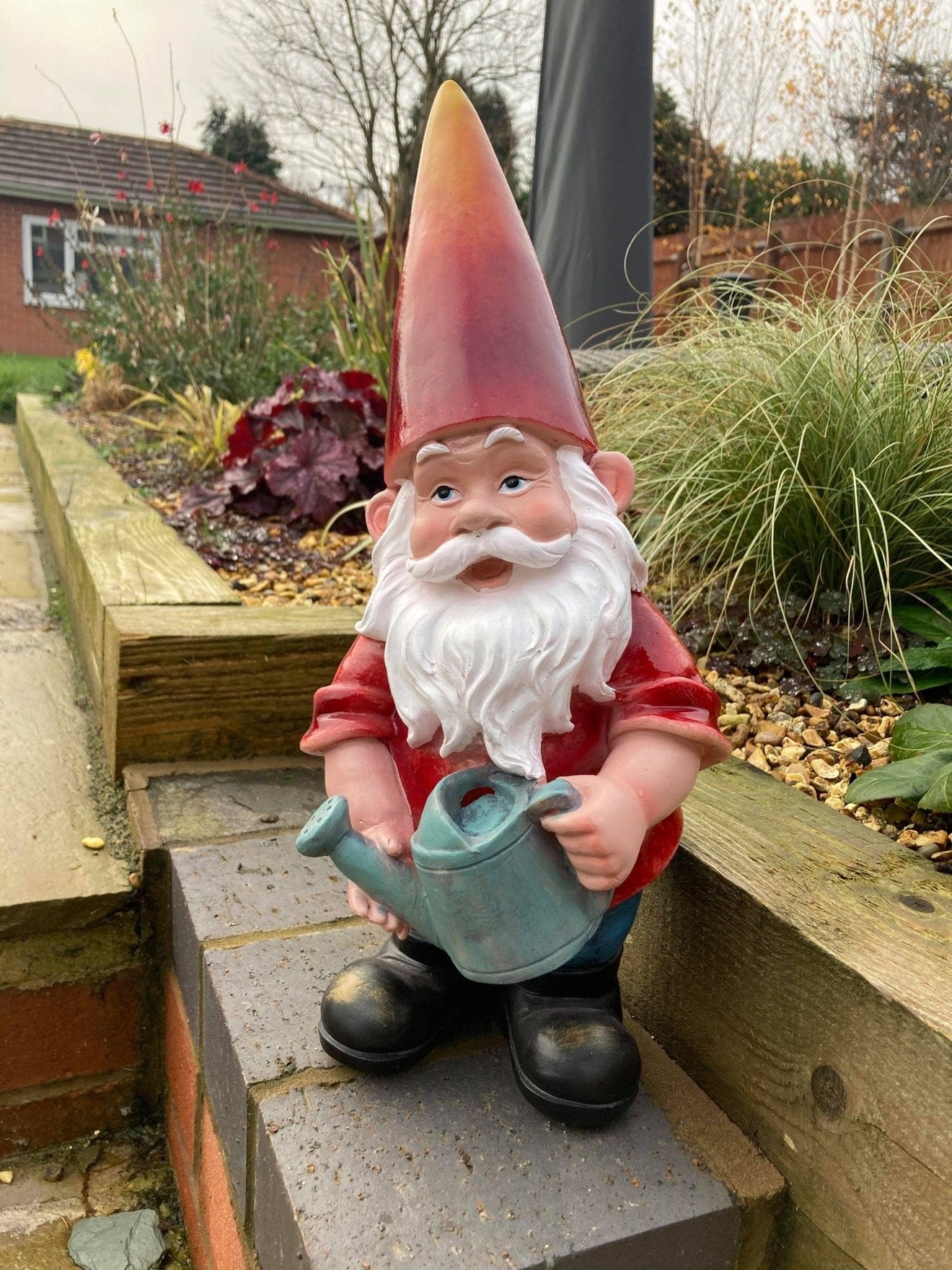 Watering Gnome and Joyful Gnome - Backyard Bliss