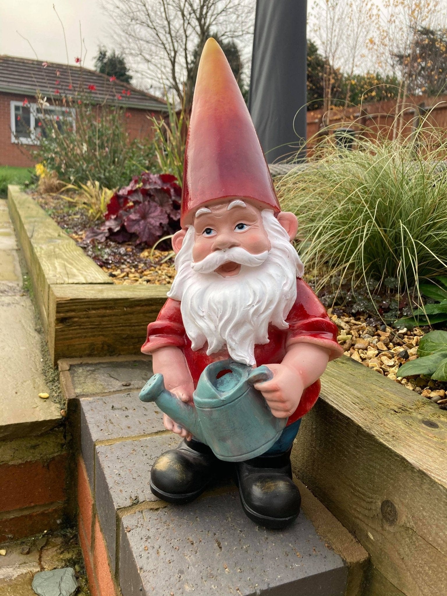 Watering Gnome and Joyful Gnome - Backyard Bliss