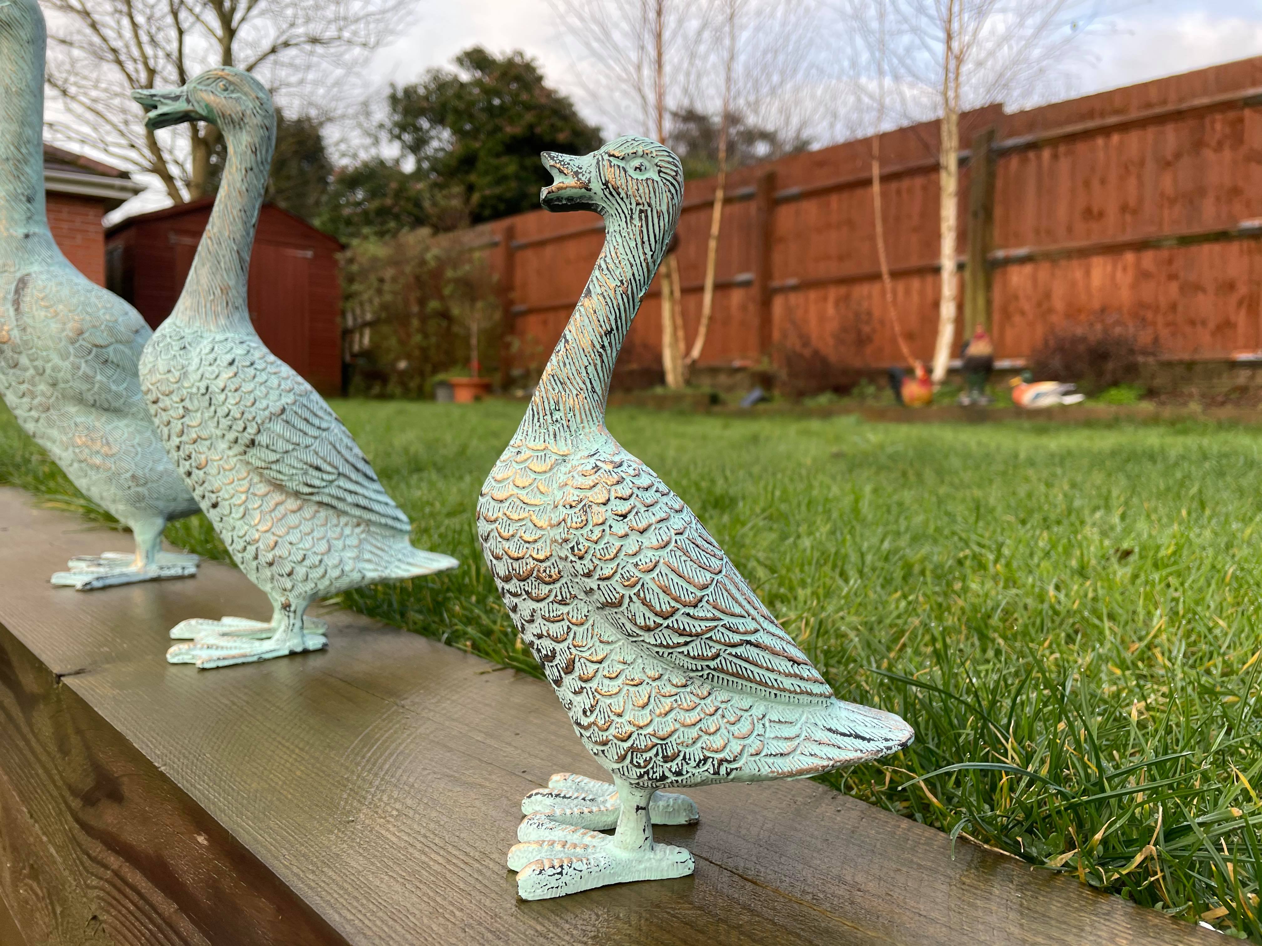 3pc Family of Metal Ducks