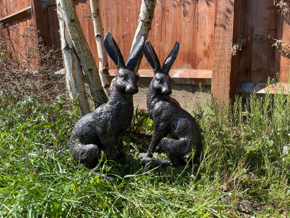 Large March Hares Ornament Set