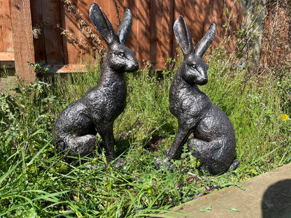 Large March Hares Ornament Set