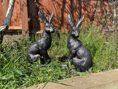 Large March Hares Ornament Set
