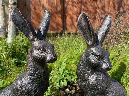 Large March Hares Ornament Set