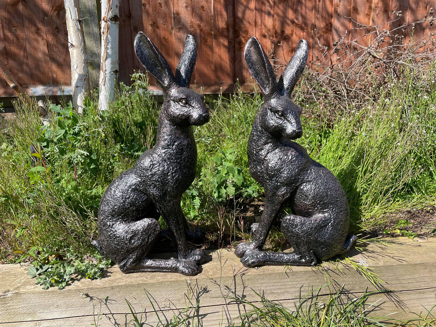Large March Hares Ornament Set