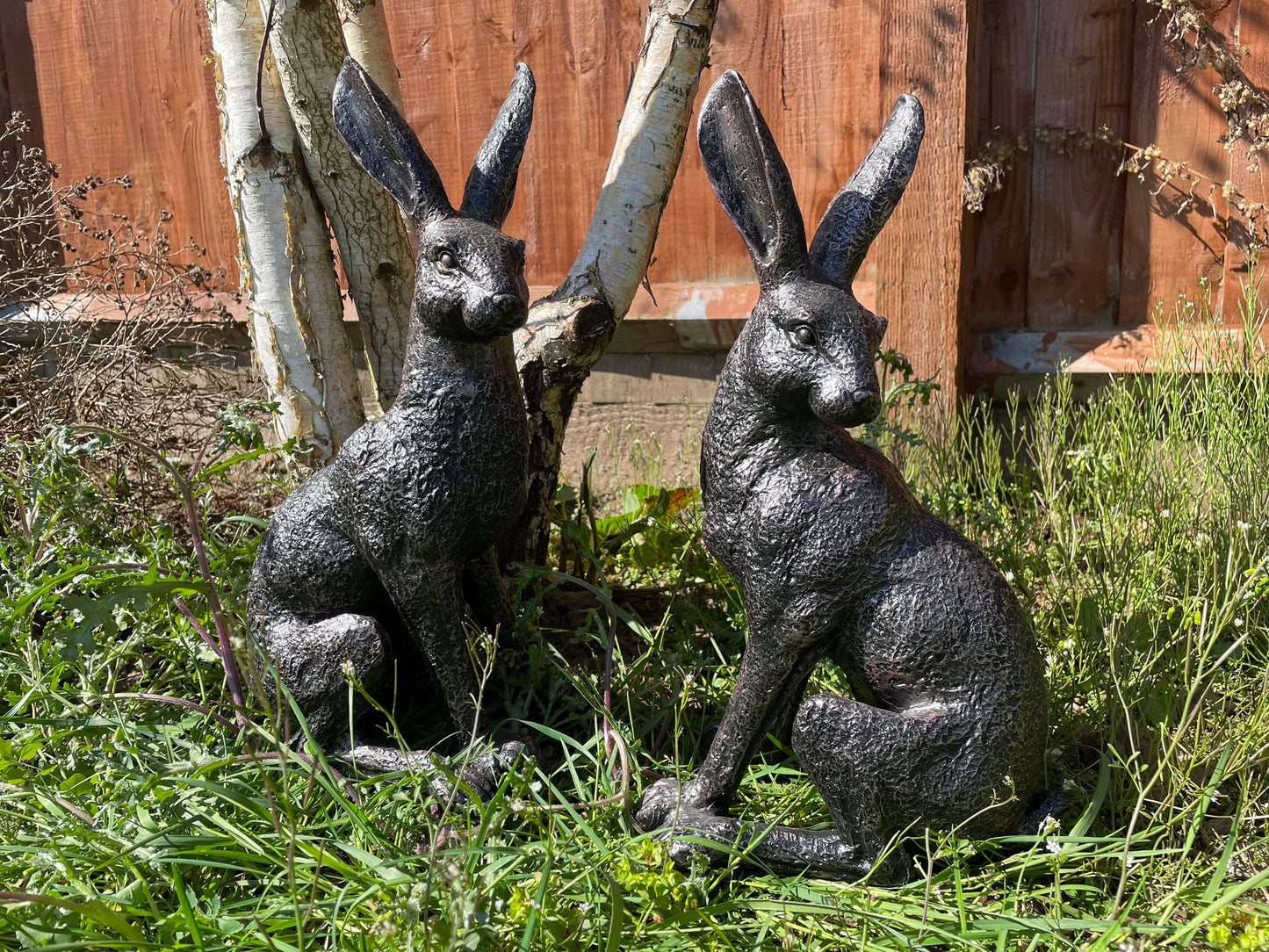 Large March Hares Ornament Set