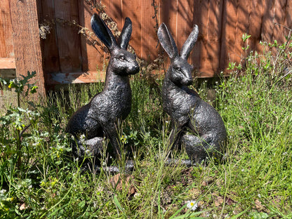 Large March Hares Ornament Set