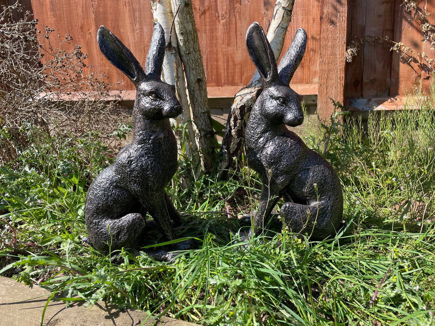 Large March Hares Ornament Set