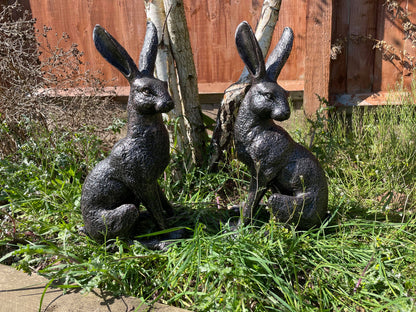 Large March Hares Ornament Set