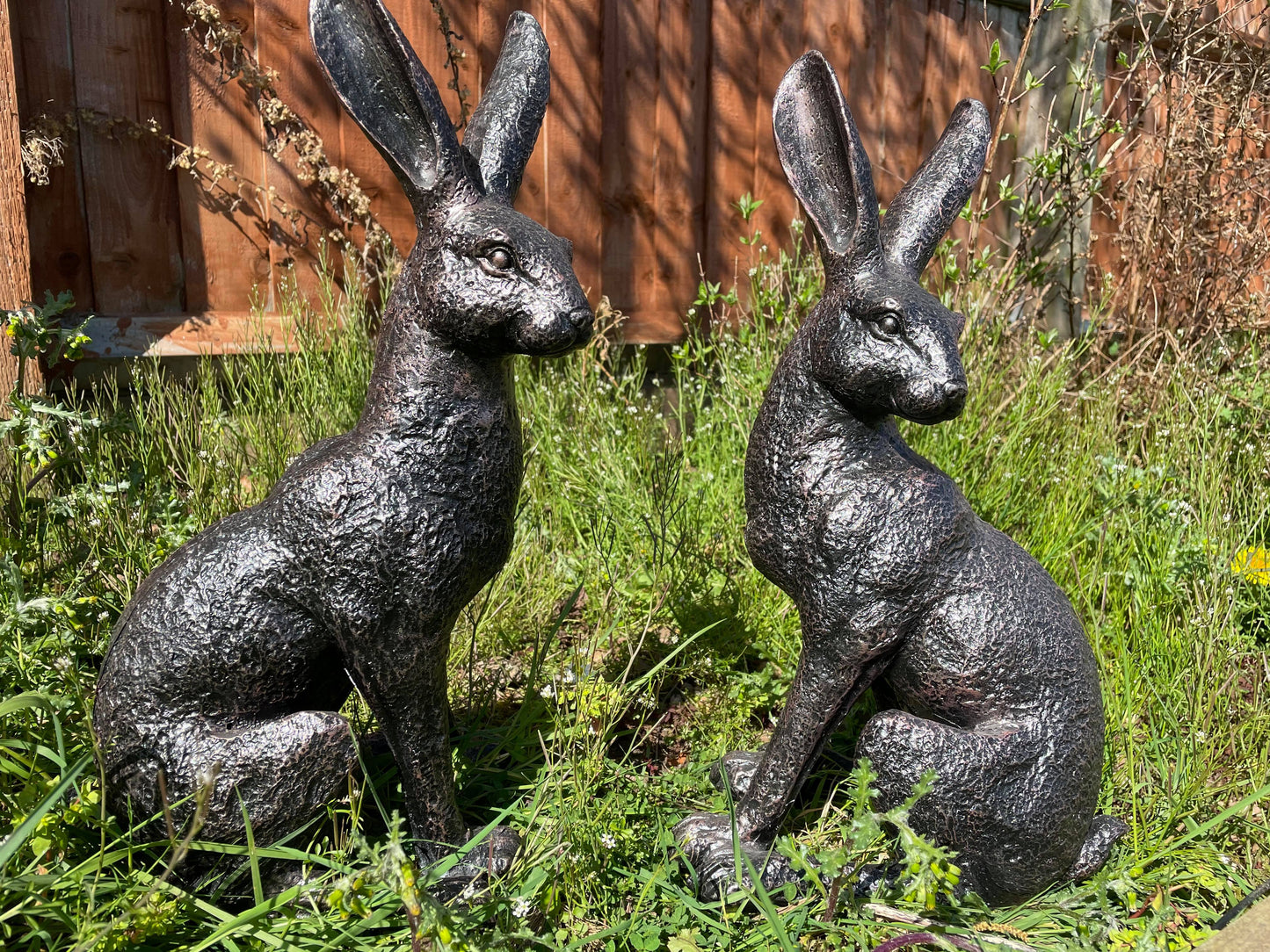 Large March Hares Ornament Set