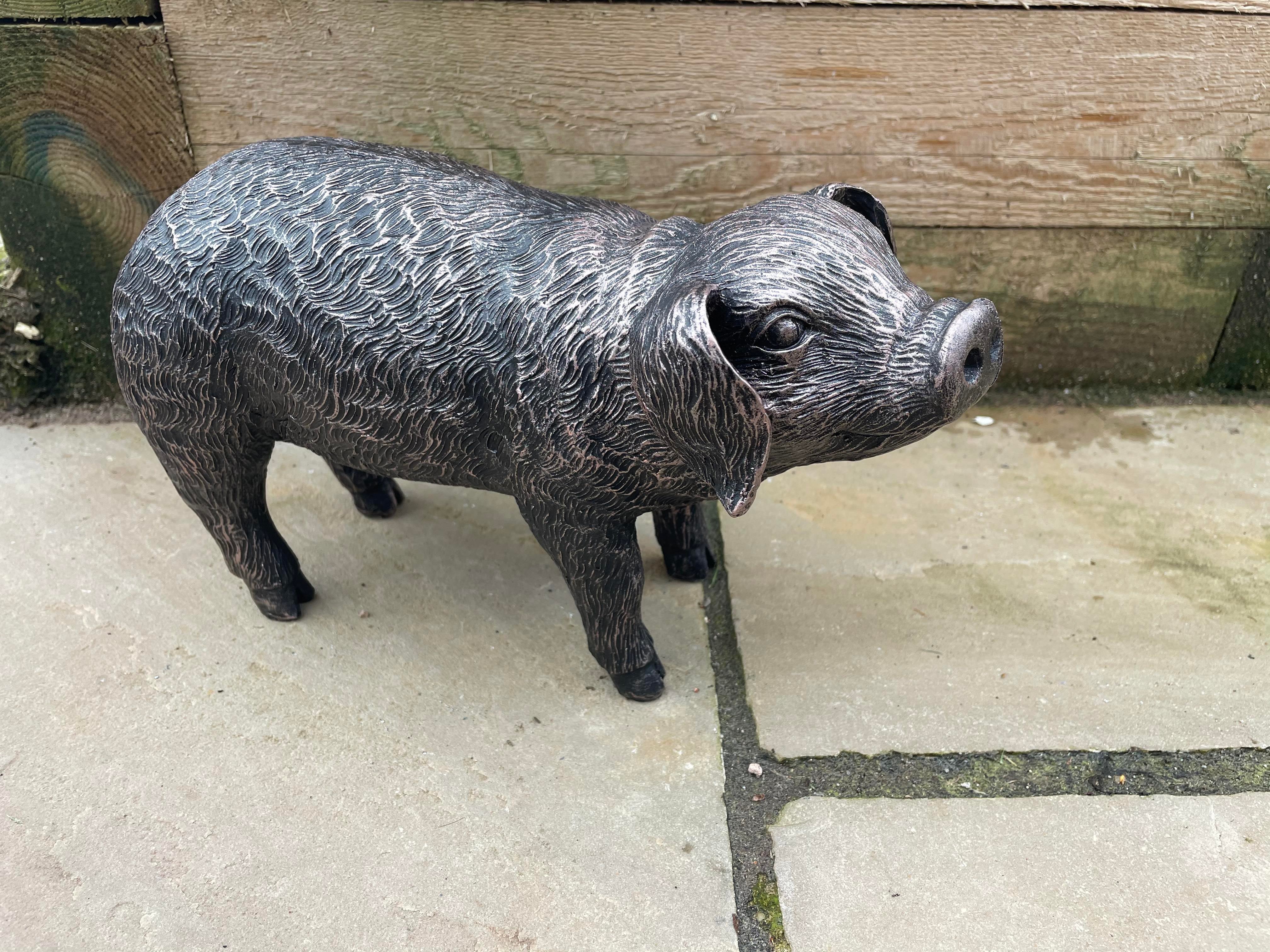 Pair of Bronze Pigs