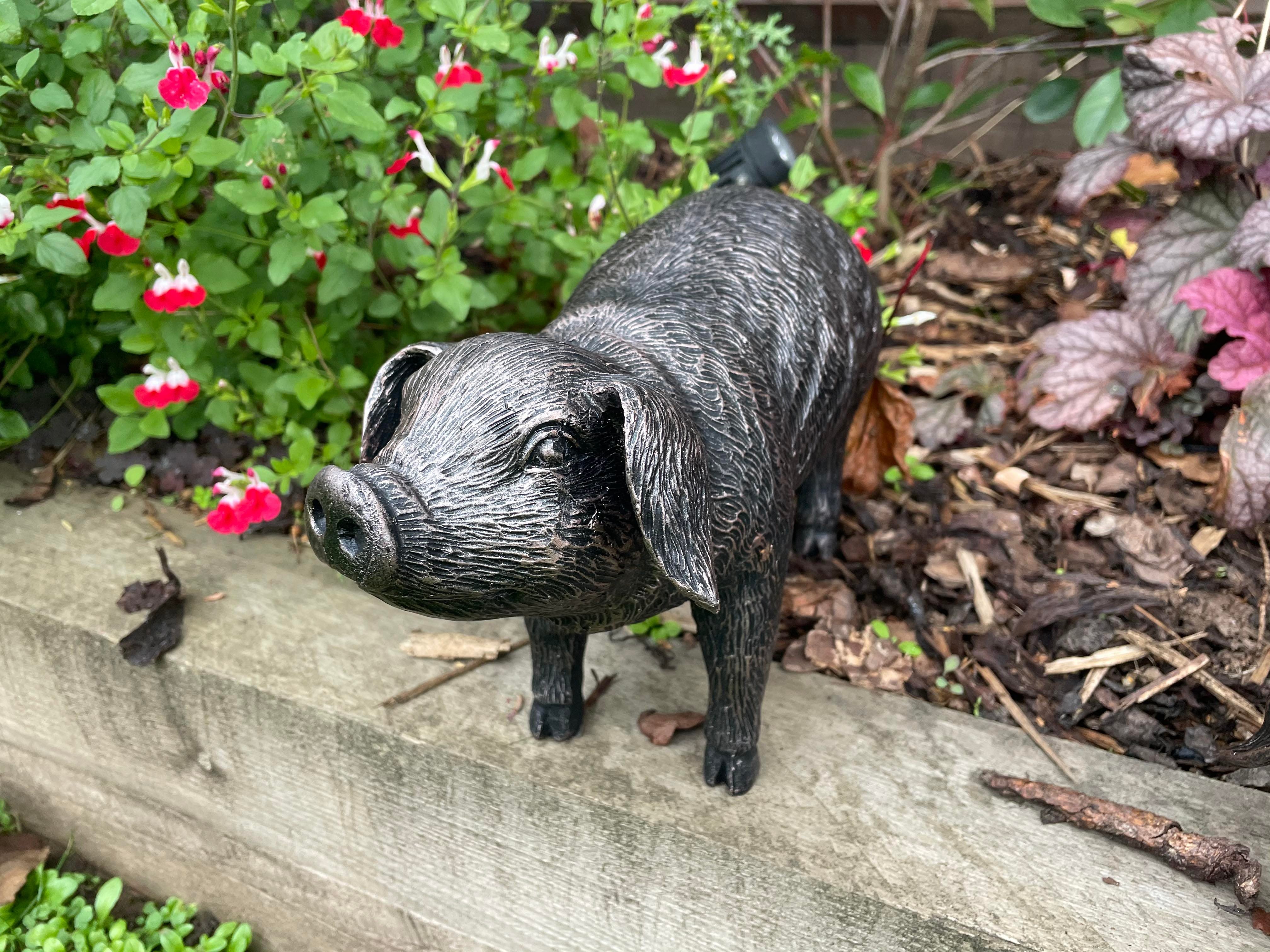 Pair of Bronze Pigs