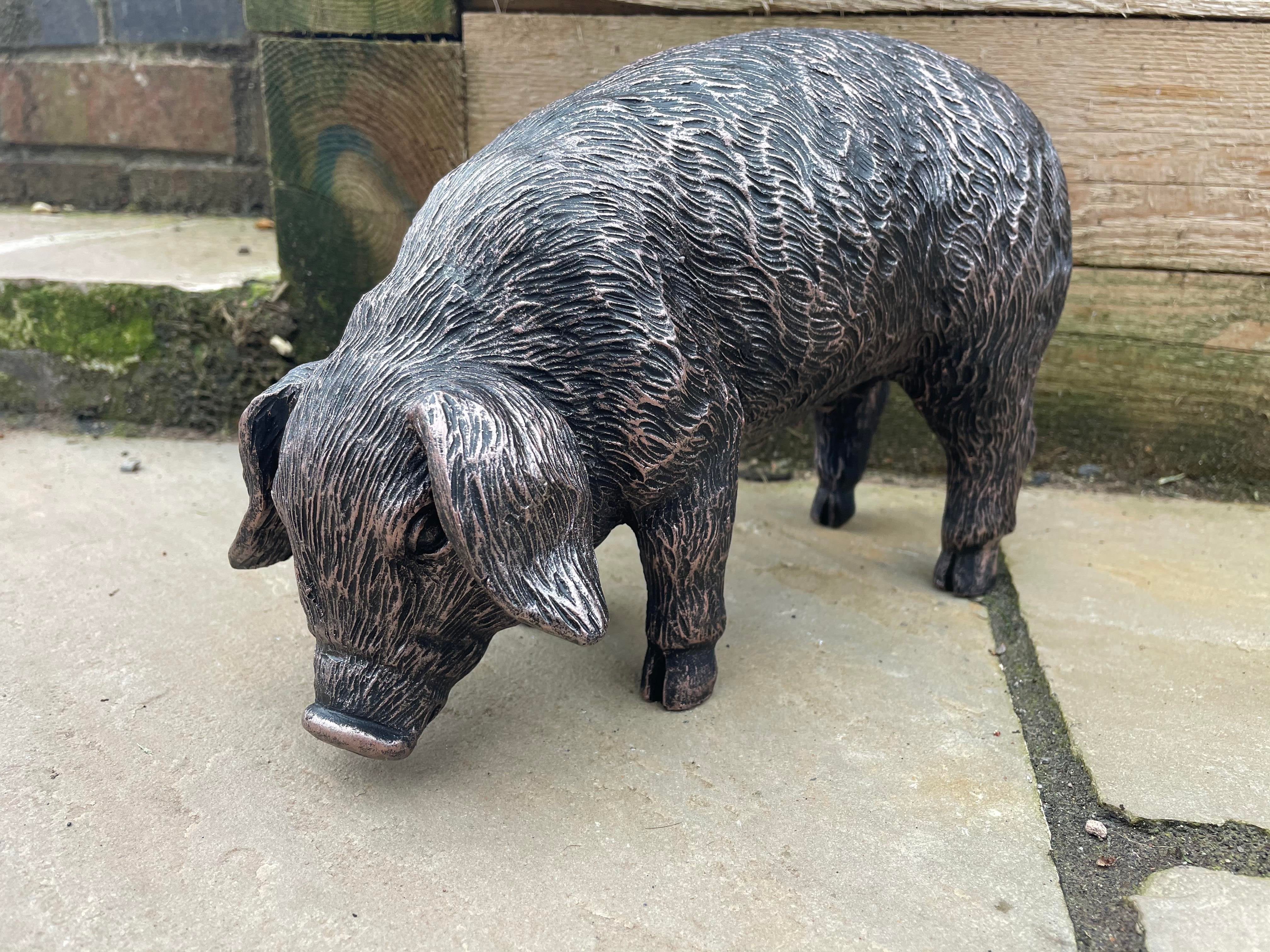 Pair of Bronze Pigs