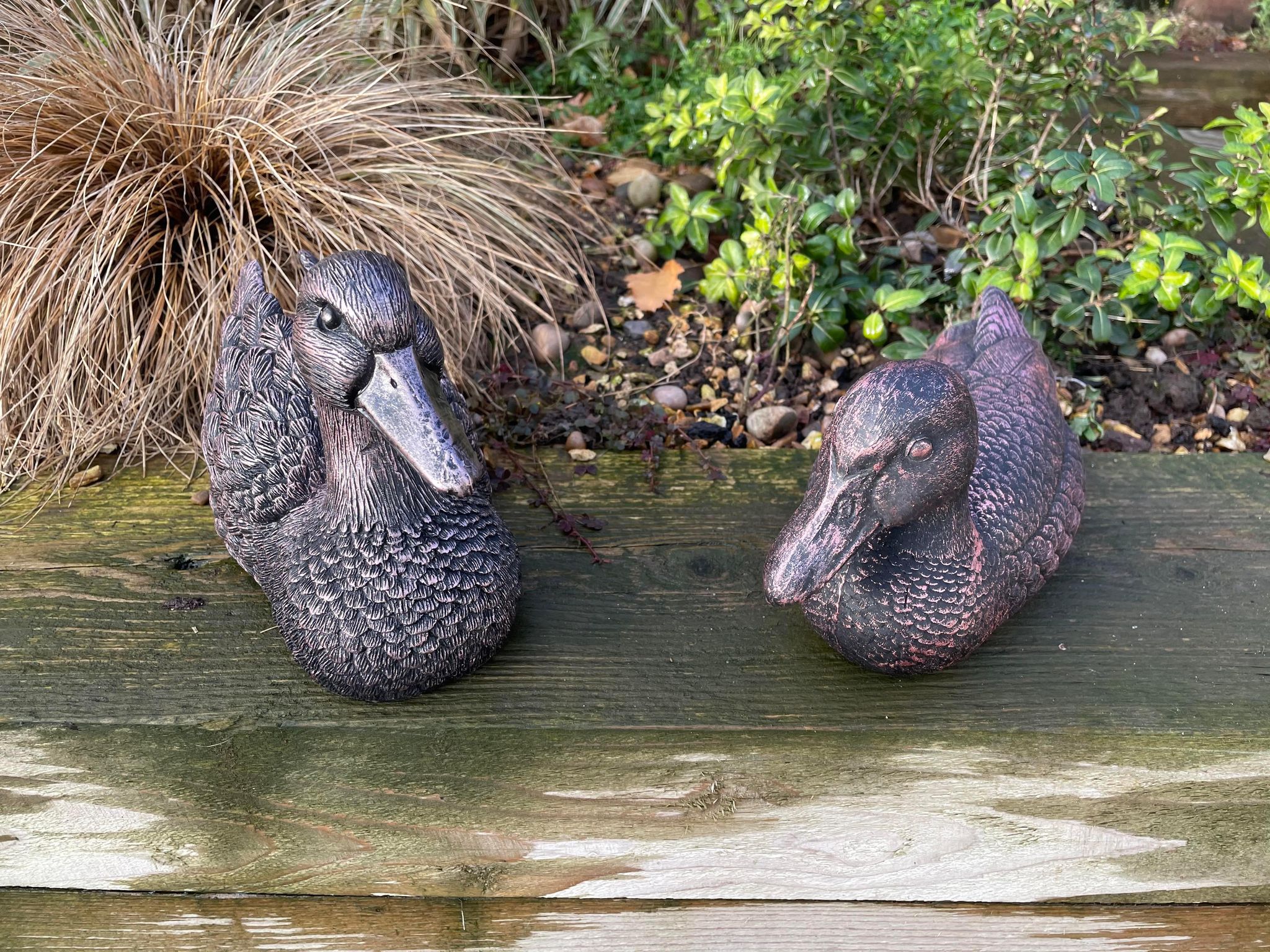 Pair of Bronze Ducks