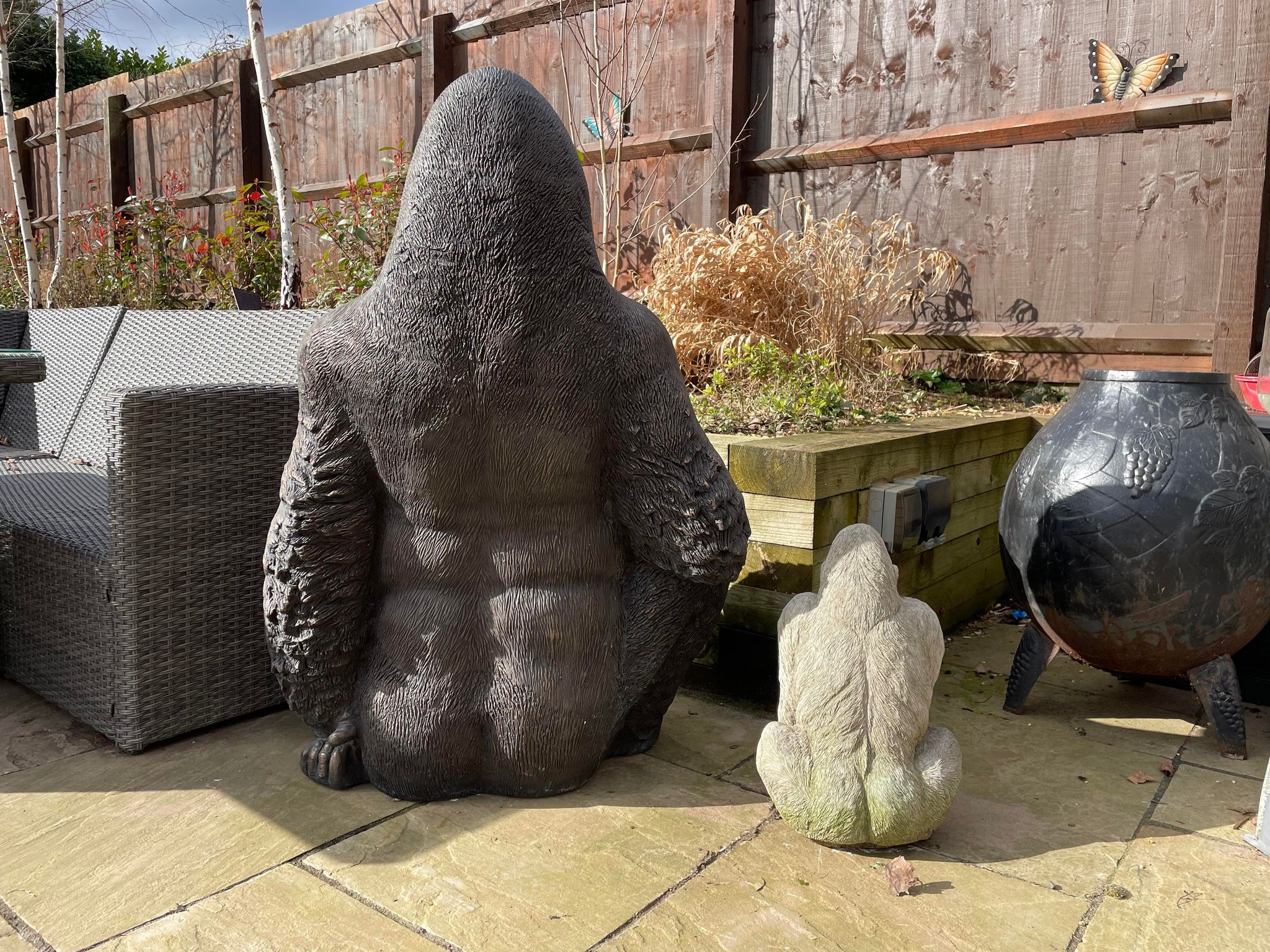Life-Size Gorilla Statue – Backyard Bliss