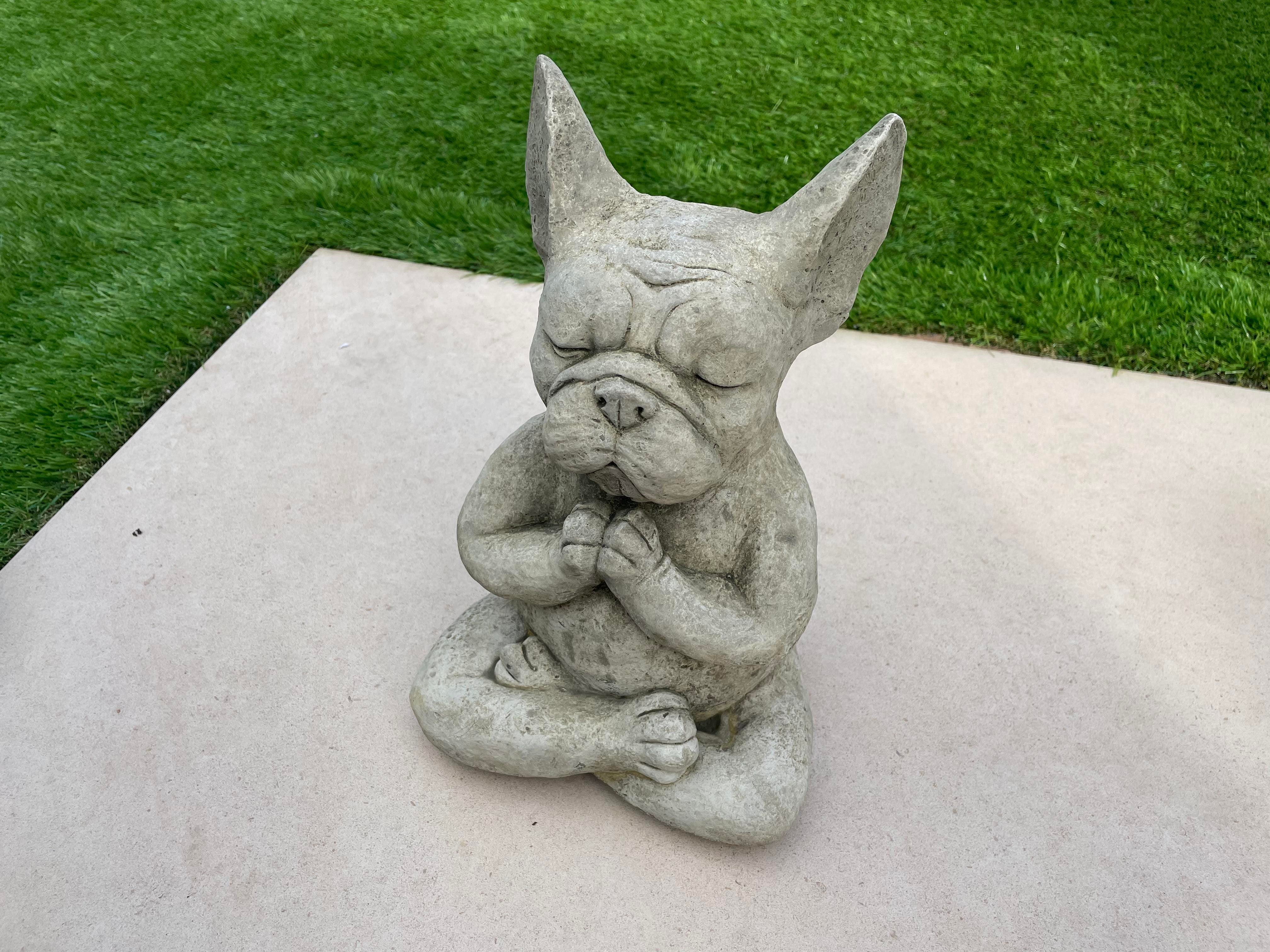 Frenchie Yoga Statue