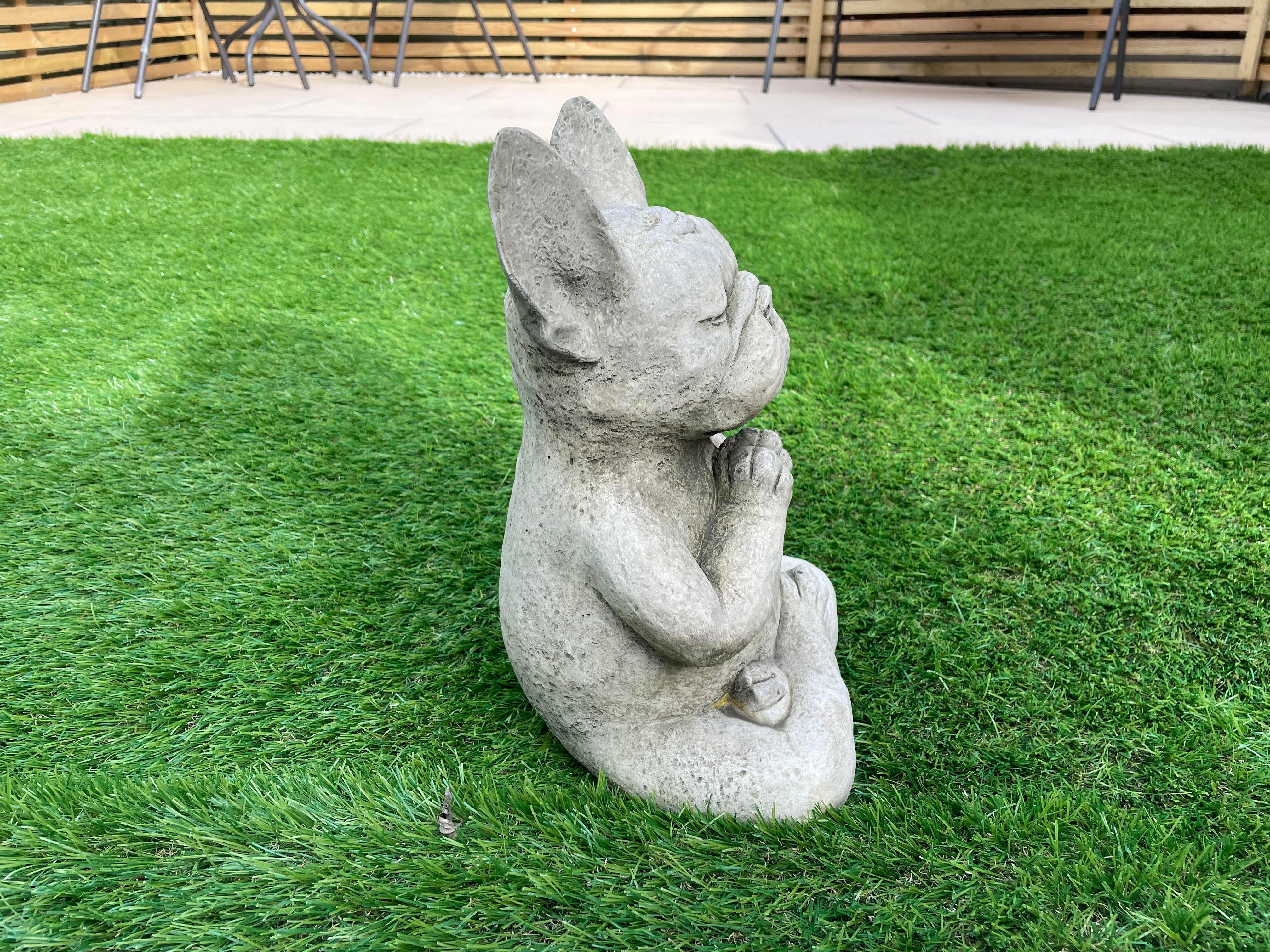 Frenchie Yoga Statue