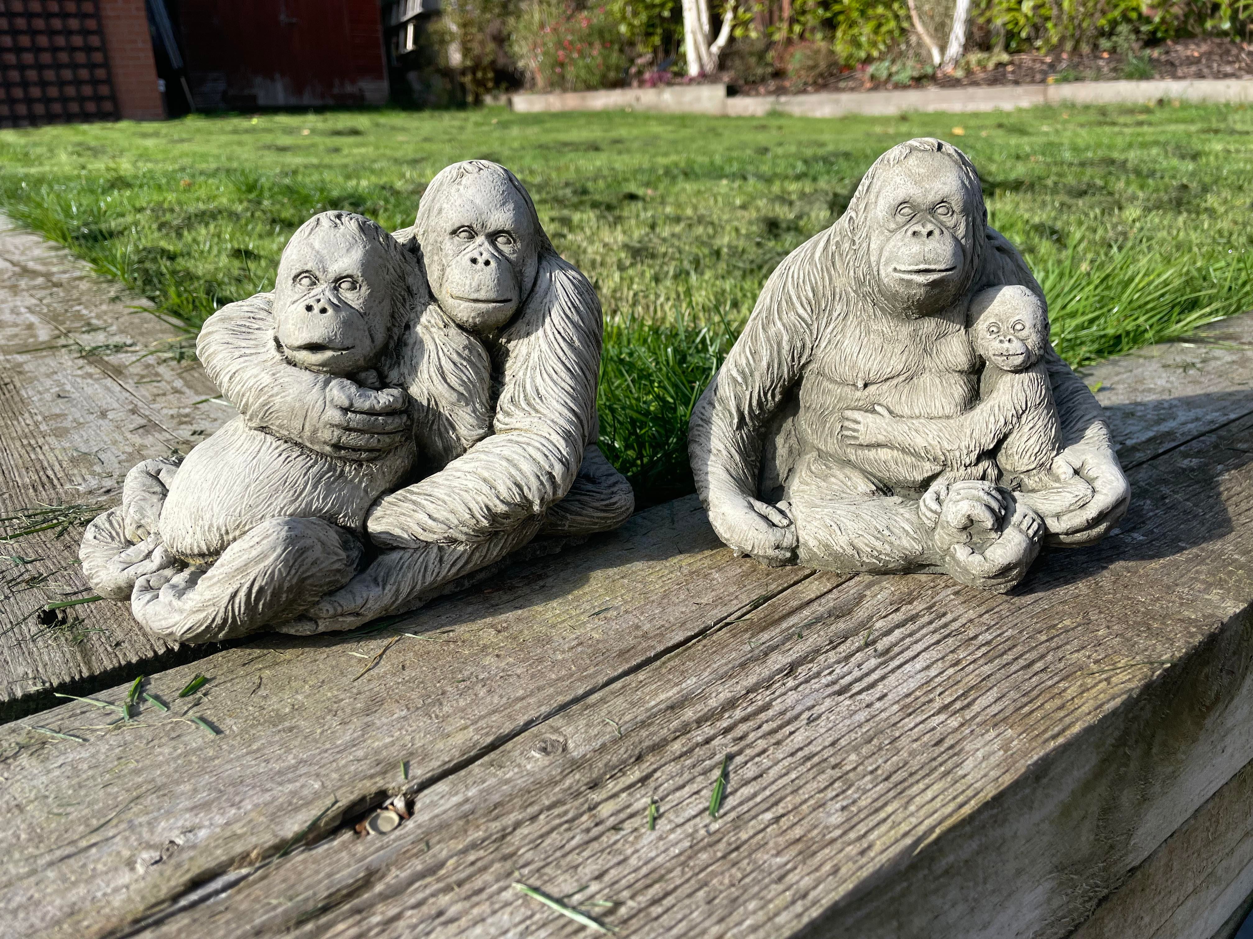 Orangutan Statue Set