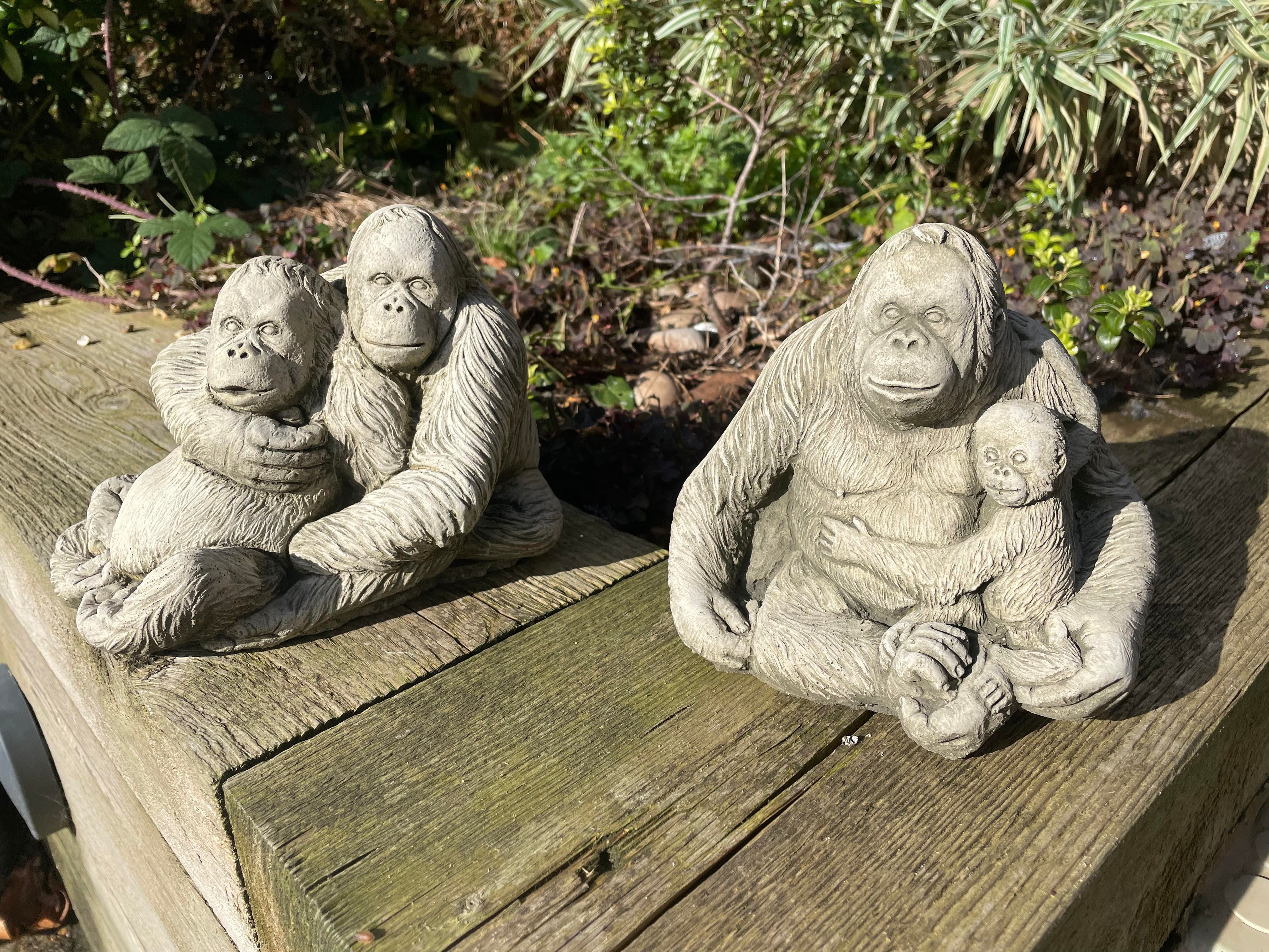 Orangutan Statue Set
