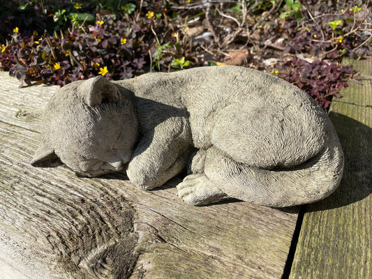 Sleeping Cat Statue