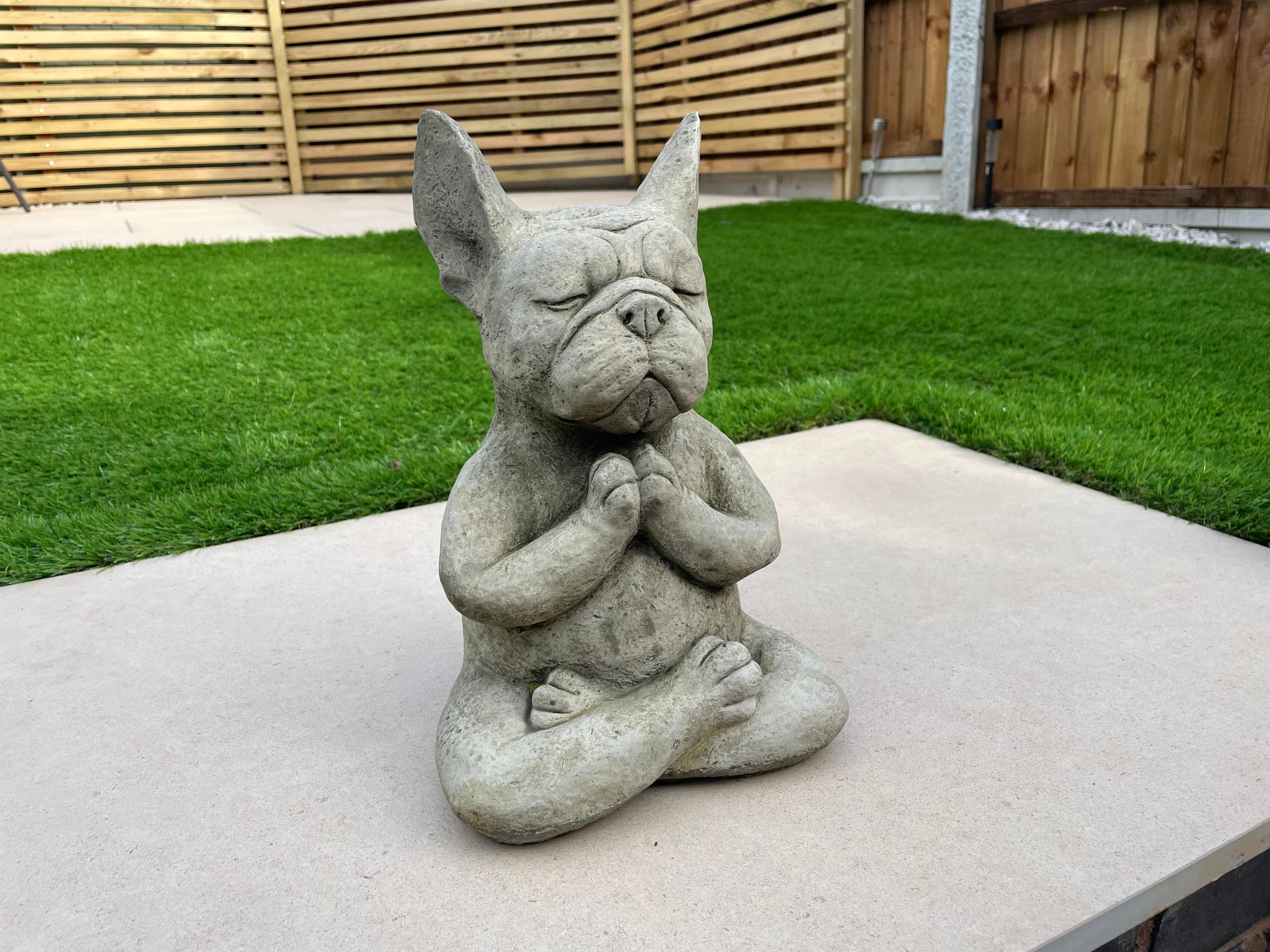 Frenchie Yoga Statue