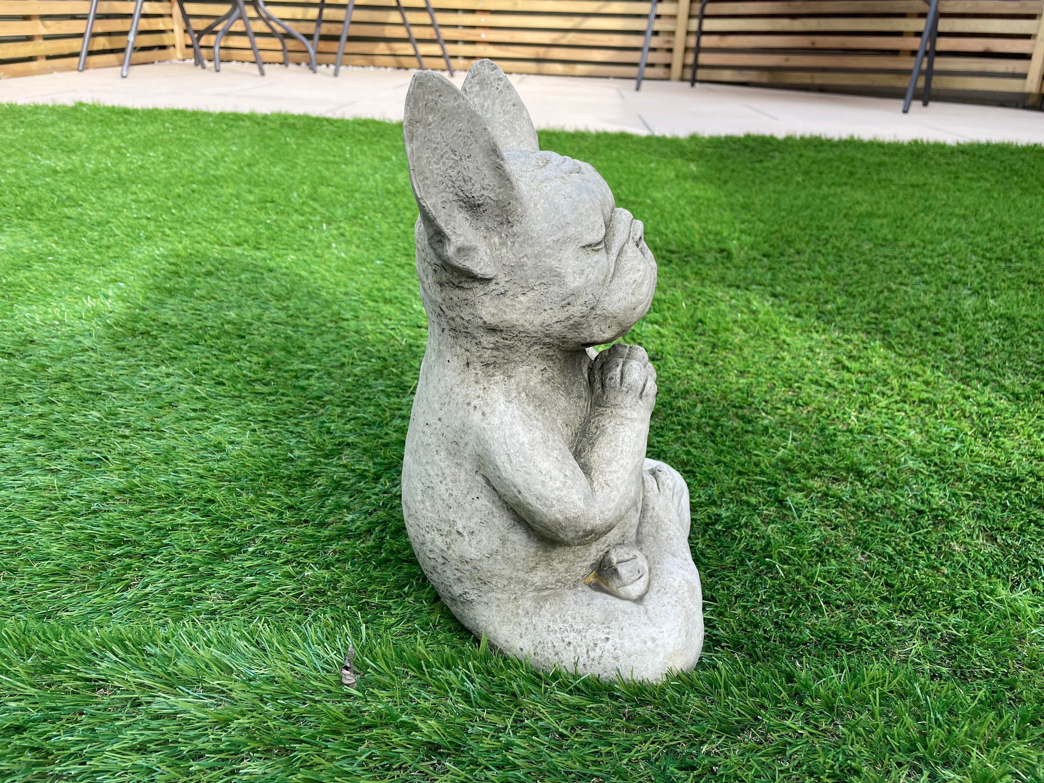 Frenchie Yoga Statue