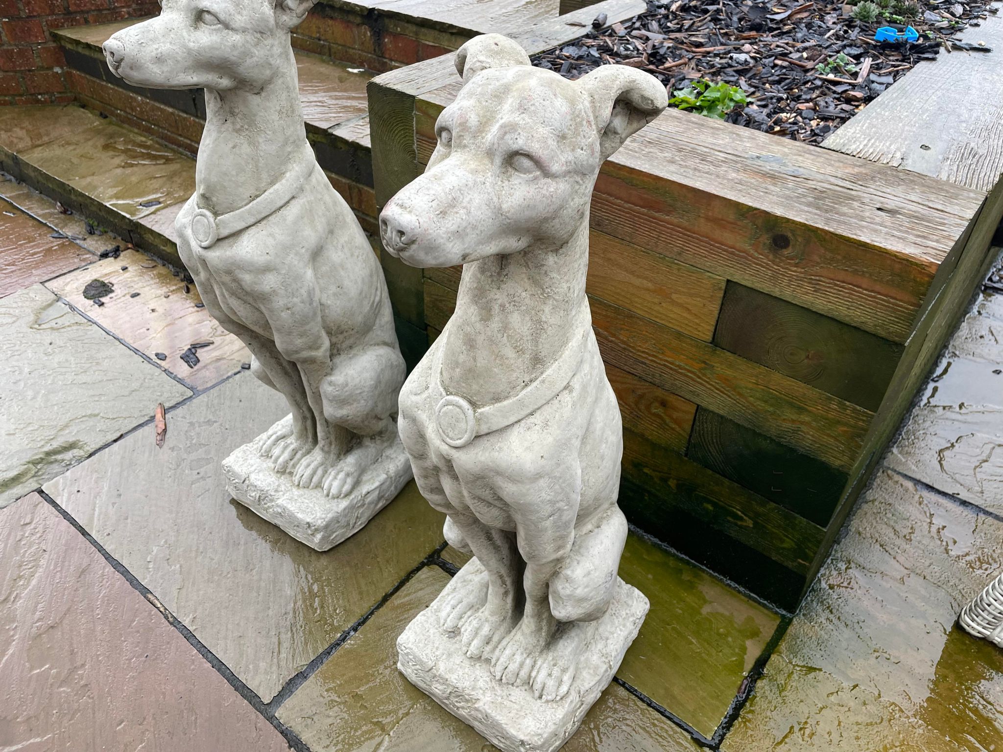 Greyhound Statue Set