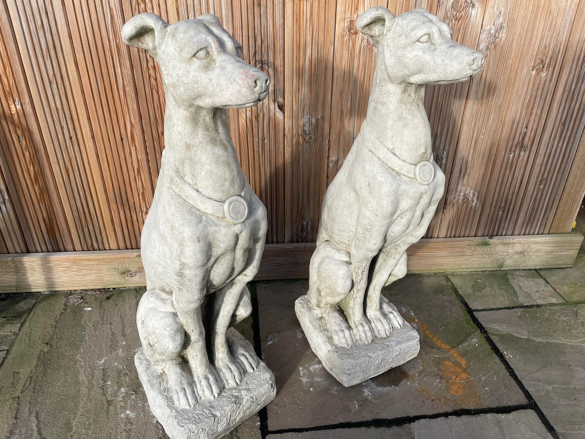 Greyhound Statue Set