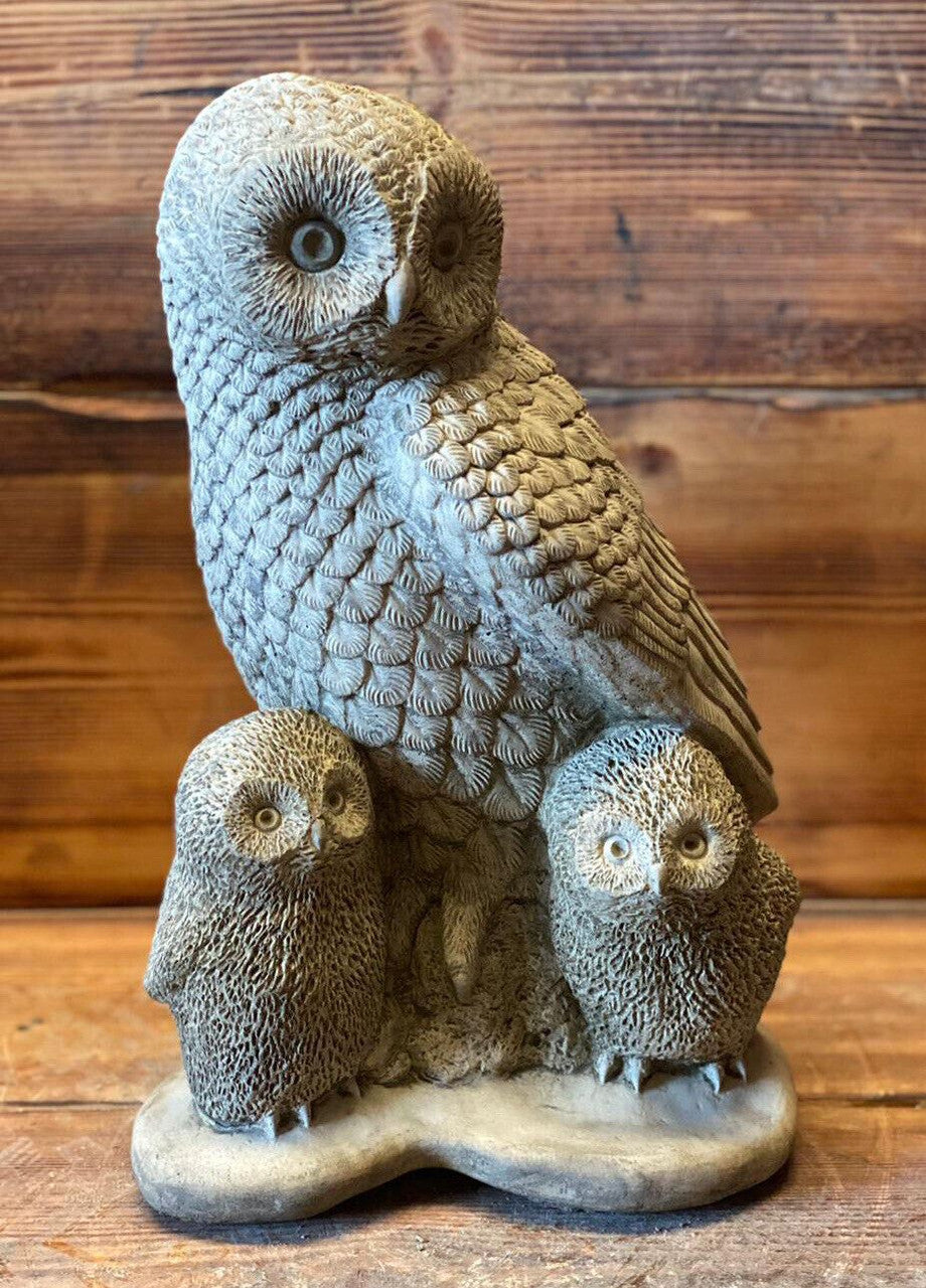 Large Owl Family Statue