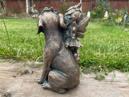 Fairy on Dog - Backyard Bliss