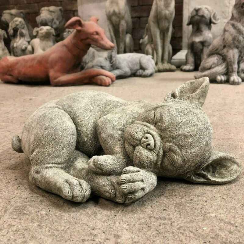 French Bulldog Puppy Sleeping Statue - Backyard Bliss
