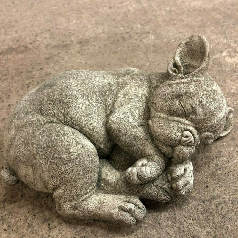 French Bulldog Puppy Sleeping Statue - Backyard Bliss