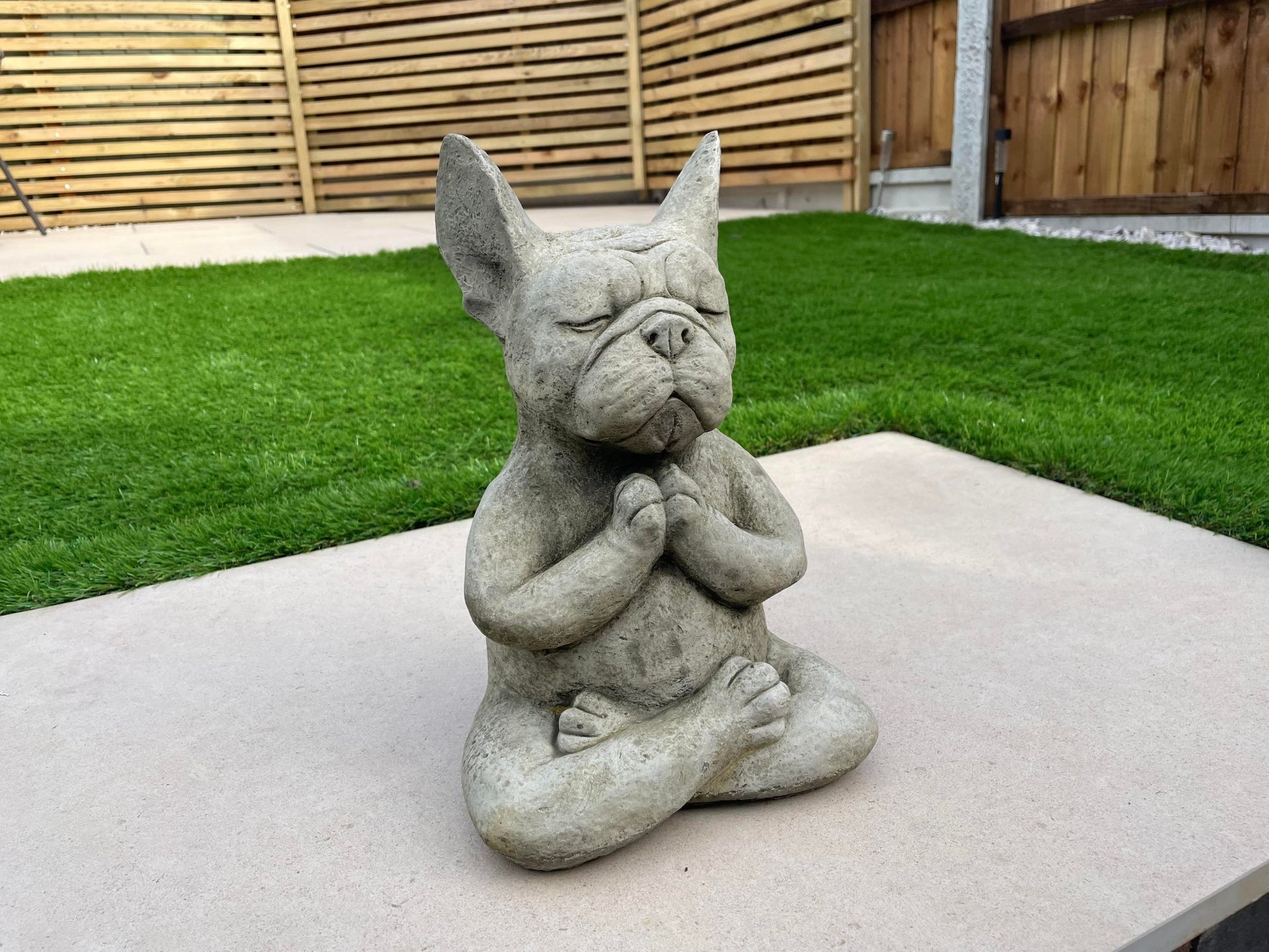 Frenchie Yoga Statue - Backyard Bliss