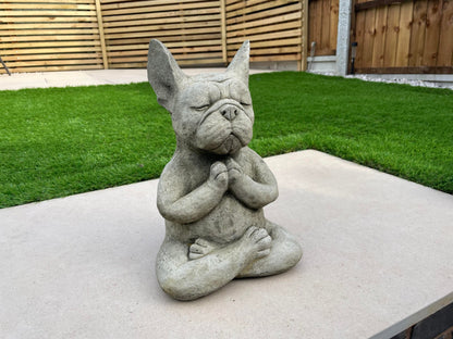 Frenchie Yoga Statue - Backyard Bliss