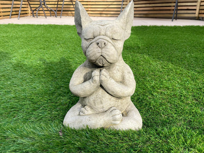 Frenchie Yoga Statue - Backyard Bliss