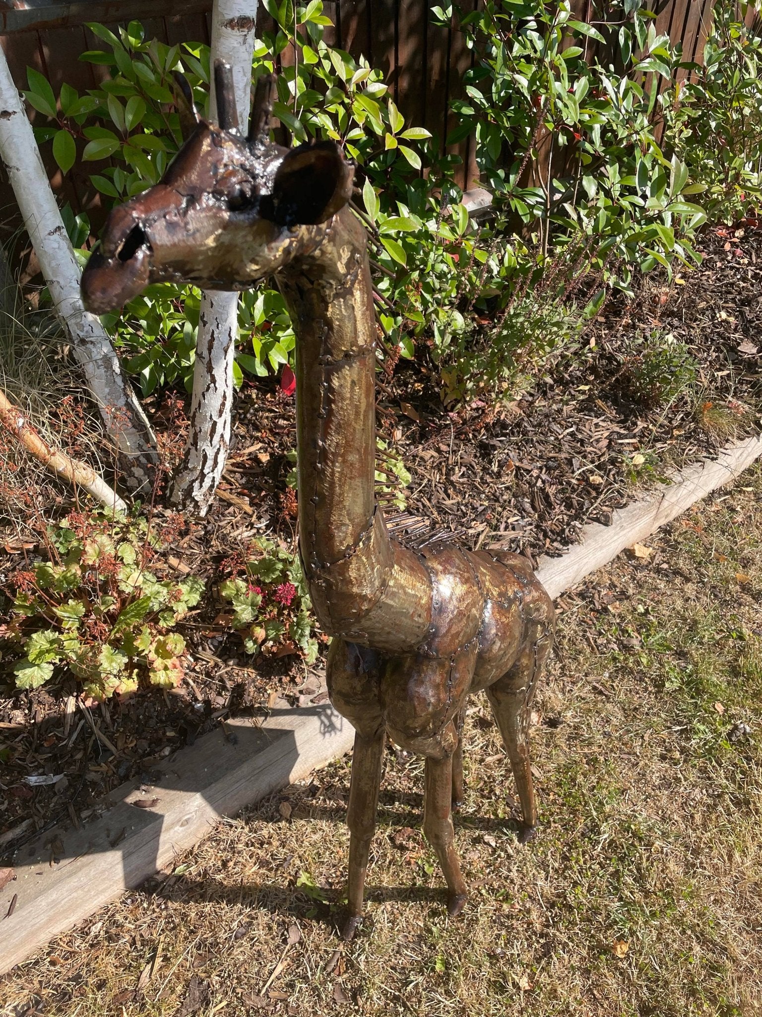 Gorgeous Giraffe Family Metal Set - Backyard Bliss