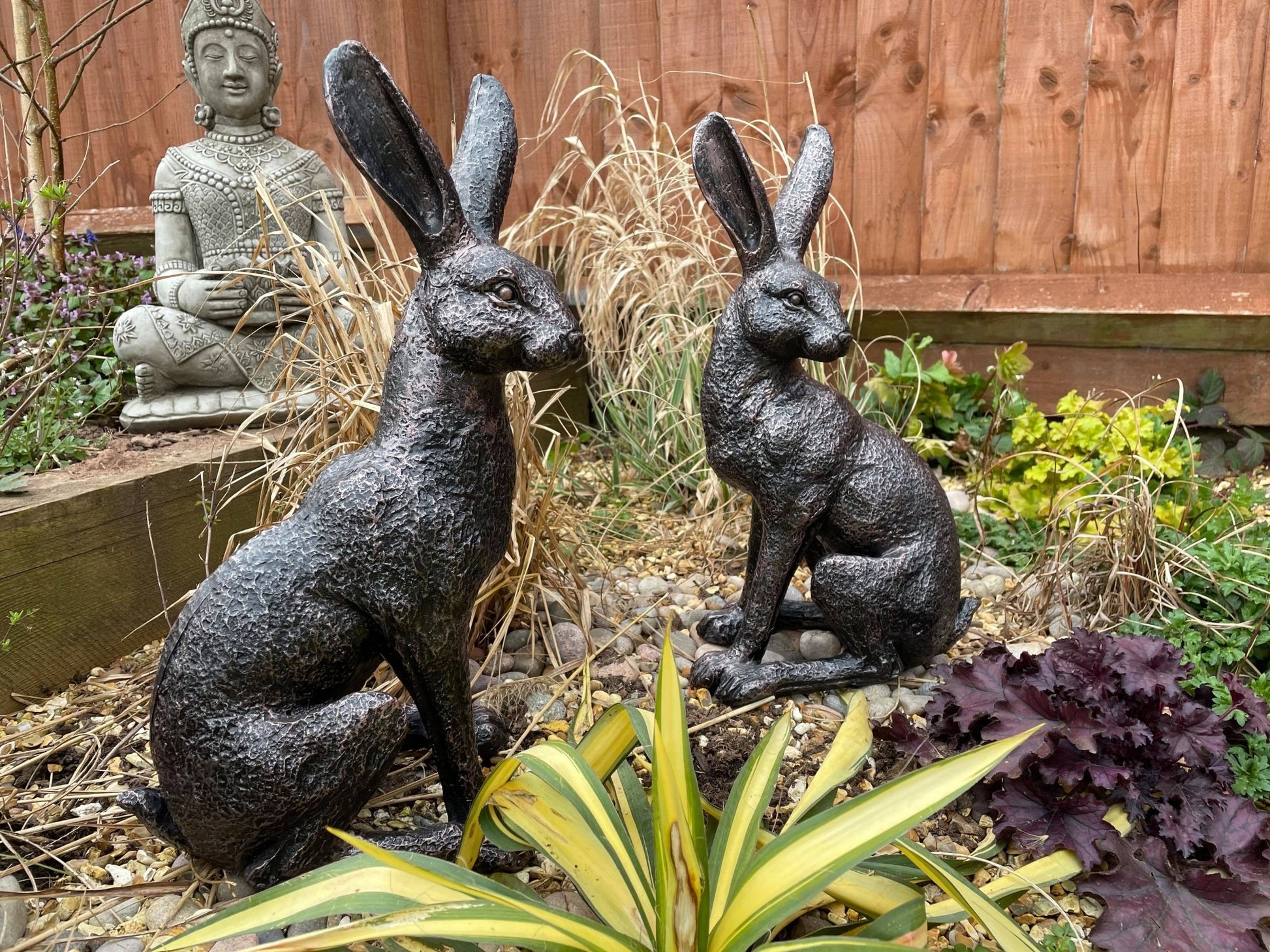 Large March Hares Ornament Set - Backyard Bliss