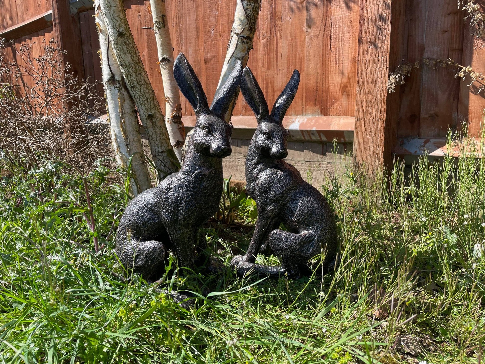 Large March Hares Ornament Set - Backyard Bliss