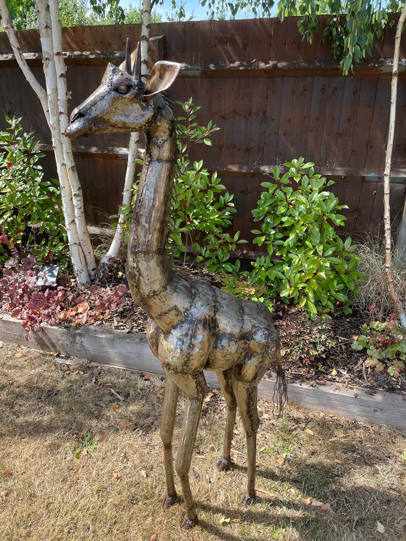 Large Metal Giraffe - 5ft - Backyard Bliss