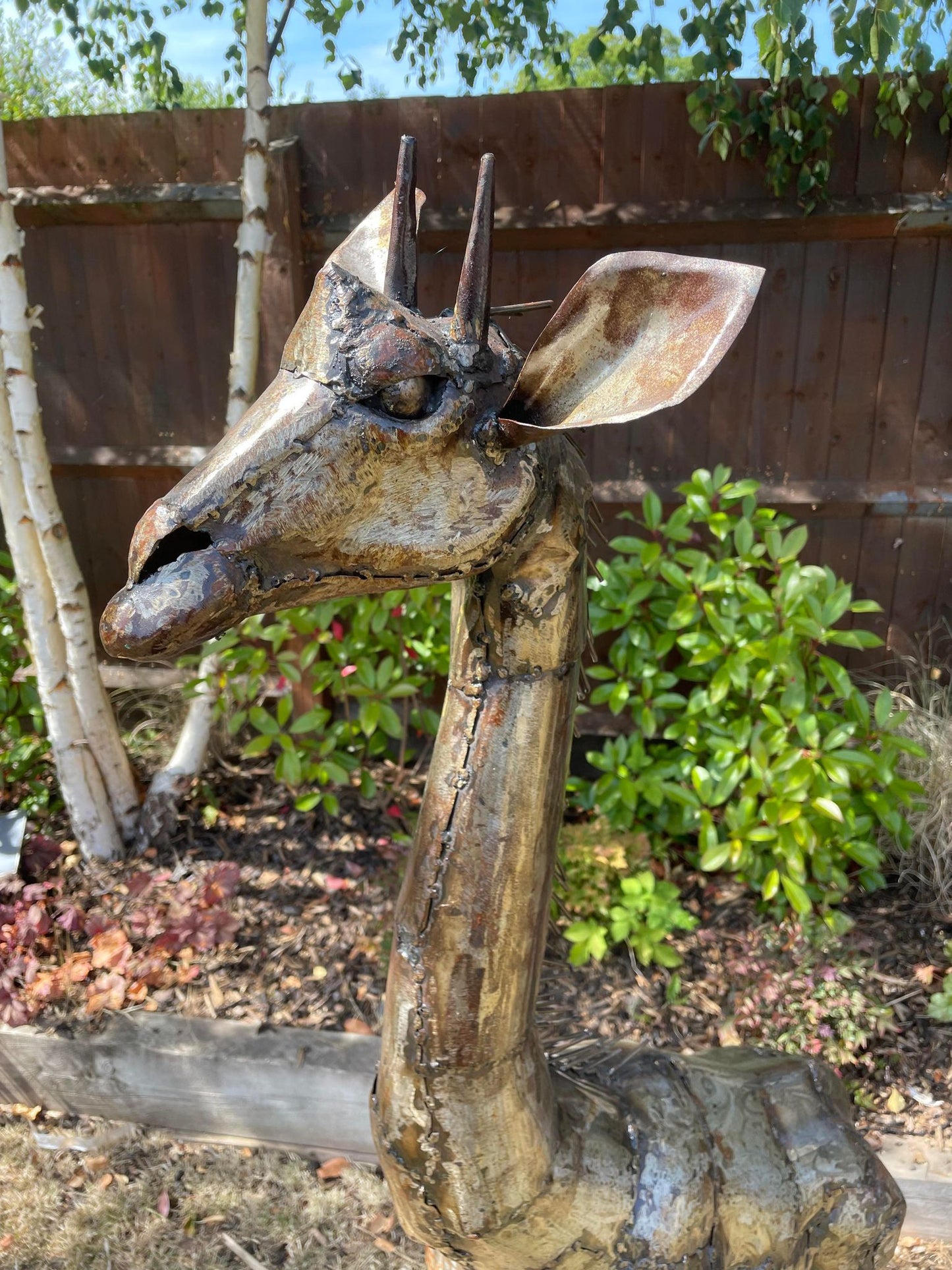 Large Metal Giraffe - 5ft - Backyard Bliss